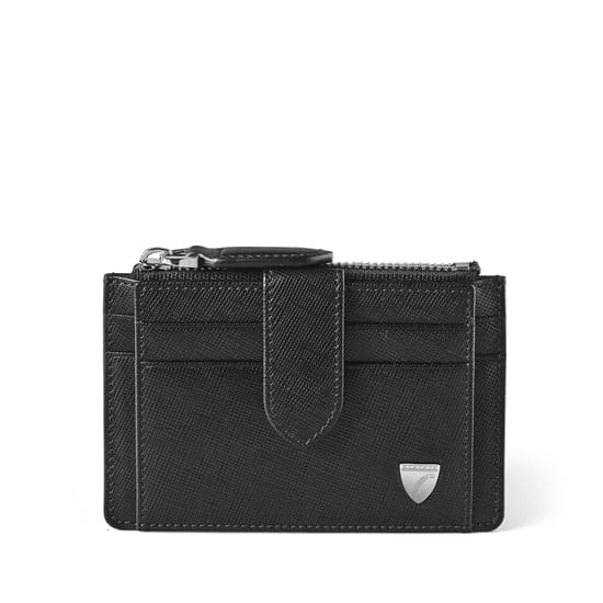 ASHLIN Men's RFID Blocking Business Card Holder - Tuscany Leather, Midnight Black - View #9