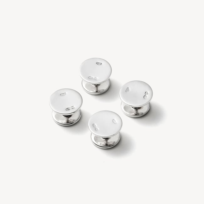 formal dress shirt studs FINAL SALE: Mother of Pearl & Brass Dress Studs main image 1