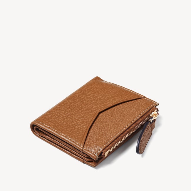 ABYS Genuine Tan Leather Slim Pocket Wallet - Card Holder & Money Purse For Men And Women