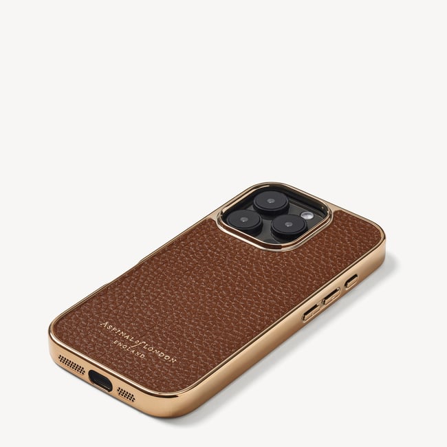 Apple Iphone Aspinal Phone Case Aspinal Of London Leather Iphone 14 Pro Case  In Grey Lyst