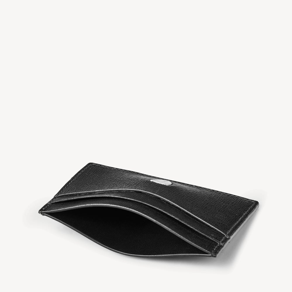 Marshal Men's Classic Black Bifold Wallet – Slim Genuine Lambskin Leather, Credit Card Holder