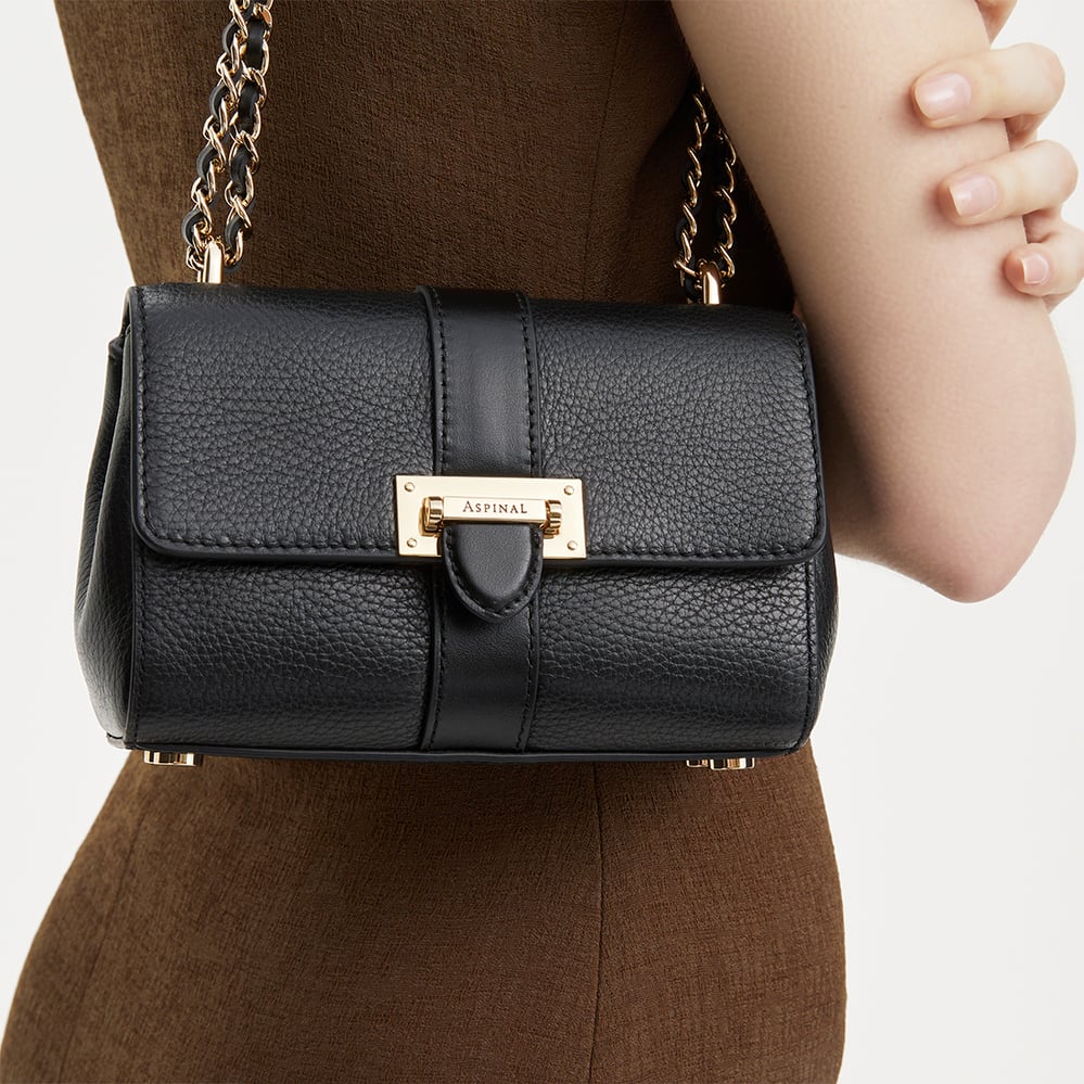 Yatemiole Women's PU Leather Envelope Clutch With Shoulder Strap - Black, Large Size - View #4
