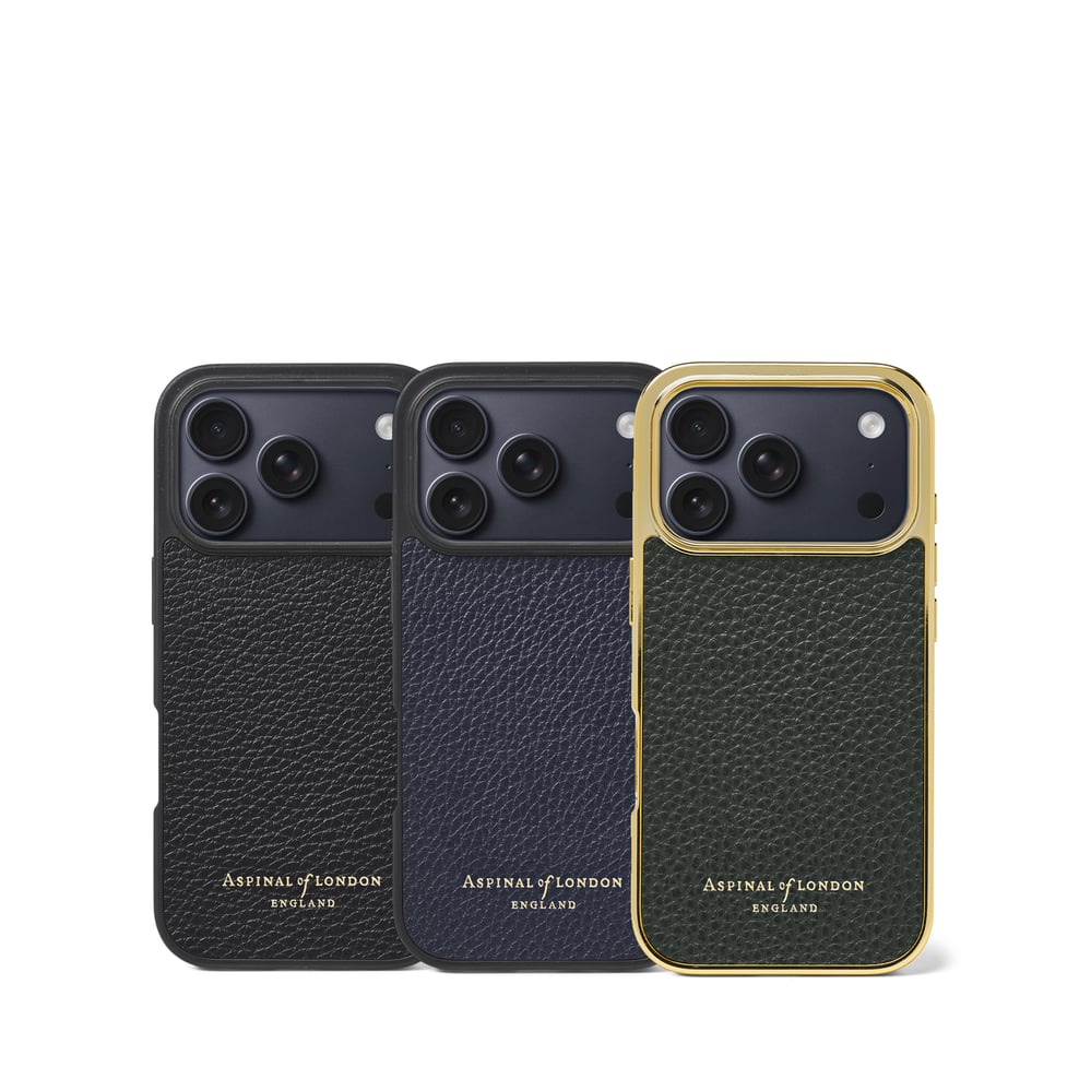 Aspinal Pebble Aspinal Phone Case Aspinal Of London Leather IPhone 16 Pro Max Case, Navy Aspinal Pebble Aspinal Phone Case Aspinal Of London Leather IPhone 16 Pro Max Case, Navy