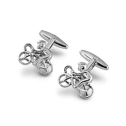 Aspinal of London Sterling Silver Cyclist Cufflinks