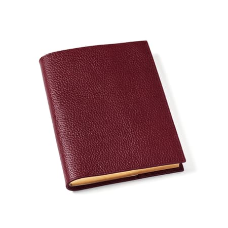 A5 Refillable Luxury Journal in Garnet Pebble