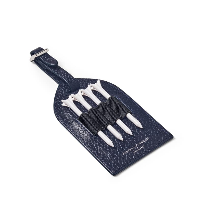 Aspinal of London Golf-Teehalter in Marineblau mit Kieselsteinen