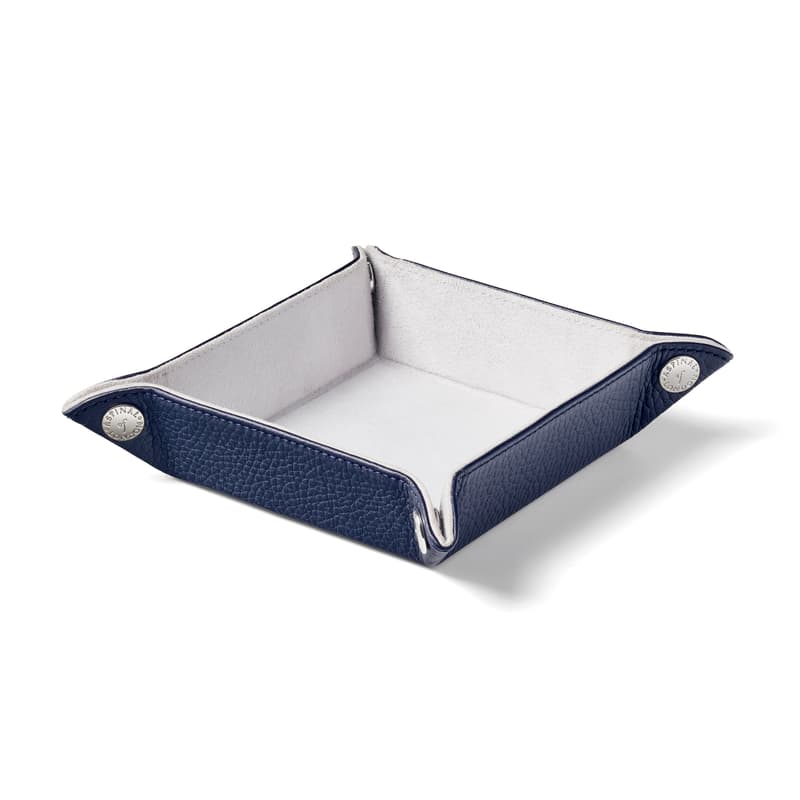 Aspinal of London Mini Tidy Tray in Navy Pebble Aspinal of London Mini Tidy Tray in Navy Pebble