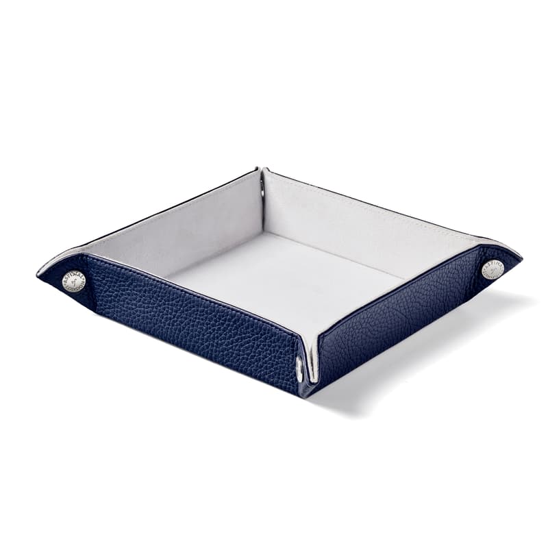 Aspinal of London Medium Tidy Tray in Navy Pebble