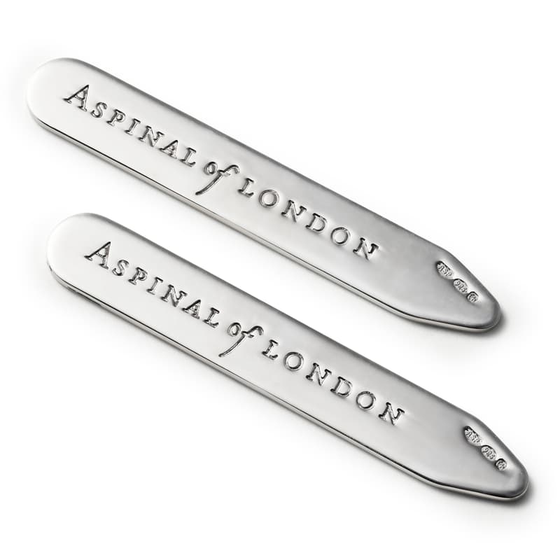 Aspinal of London Sterling Silver Collar Stiffeners Aspinal of London Sterling Silver Collar Stiffeners