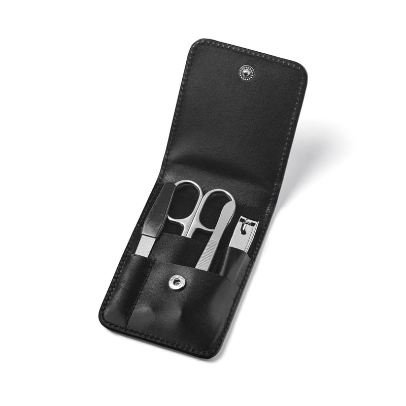 Aspinal of London Manicure Set in Smooth Black