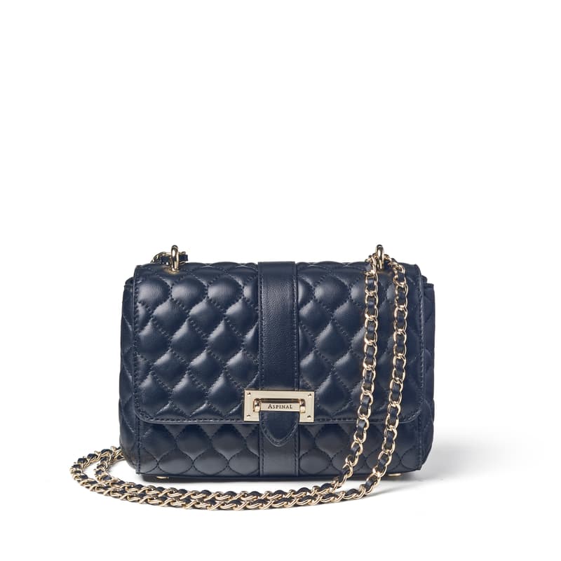Aspinal of London Lottie Bag in Navy Nappa