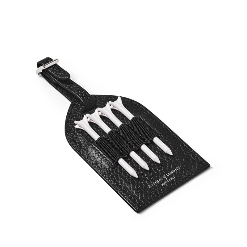 Aspinal of London Golf-Teehalter in schwarzem Kieselstein