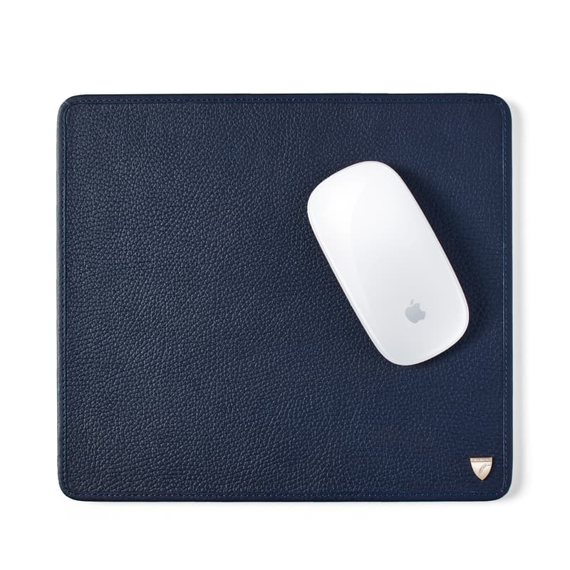 Aspinal of London Mouse Pad in Navy Pebble