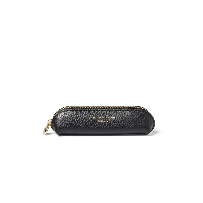 Aspinal of London Baby Pen Case in Black Pebble