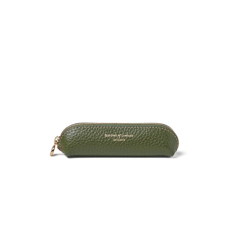 Aspinal of London Baby Pen Case in Racing Green Pebble