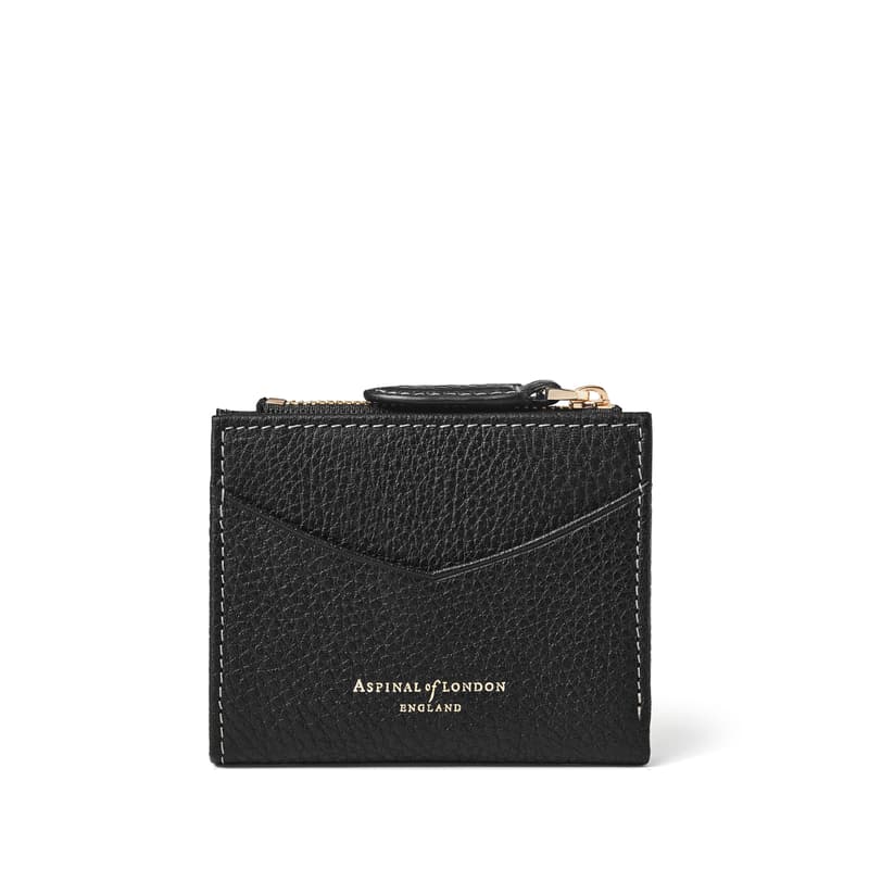 Aspinal of London Hudson Multi-Use Pocket Wallet in Black Milled Pebble Aspinal of London Hudson Multi-Use Pocket Wallet in Black Milled Pebble