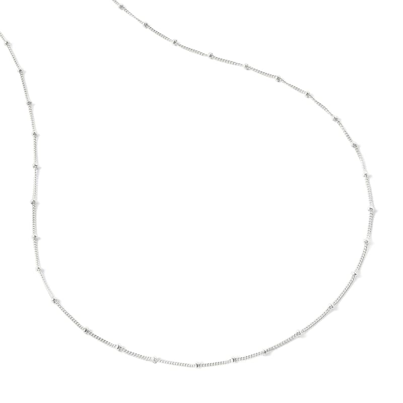 Aspinal of London 21-inch Beaded Necklace in Sterling Silver 925