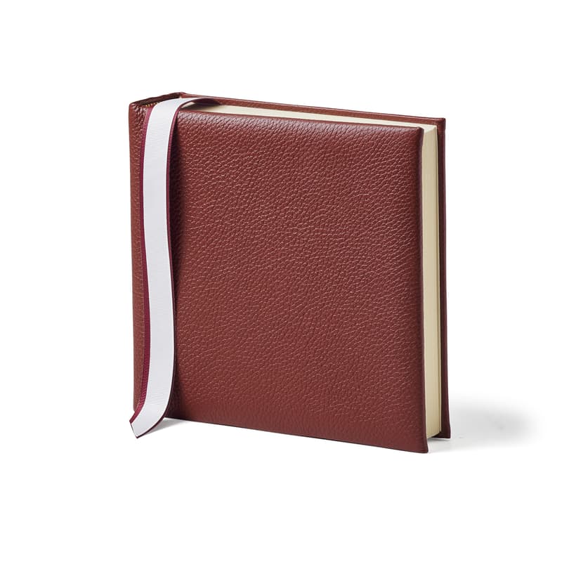Aspinal of London 8-inch Leather Photo Album in Merlot Pebble Aspinal of London 8-inch Leather Photo Album in Merlot Pebble