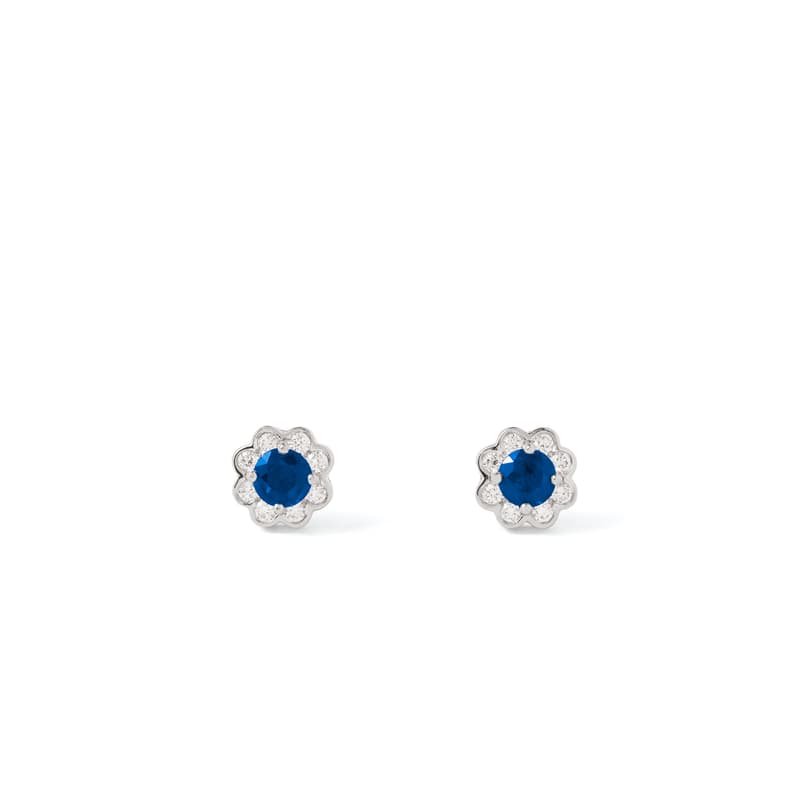 Aspinal of London Debutante Sapphire & Diamond Stud Earrings