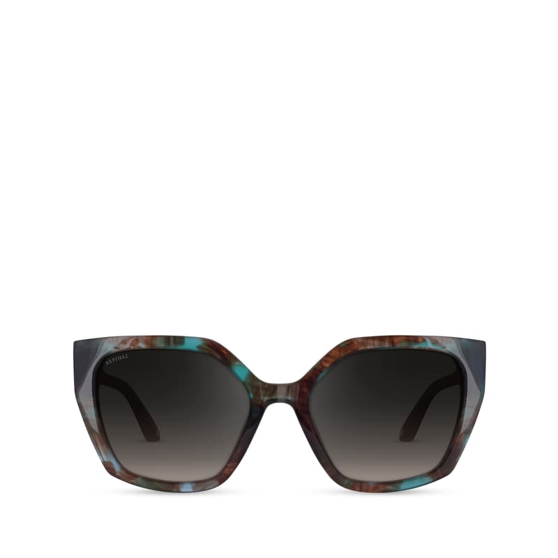 Aspinal of London Como Women's Sunglasses in Teal Marble Acetate