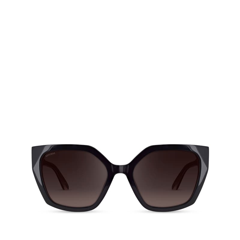 Aspinal of London Como Women's Sunglasses in Black Crystal Acetate