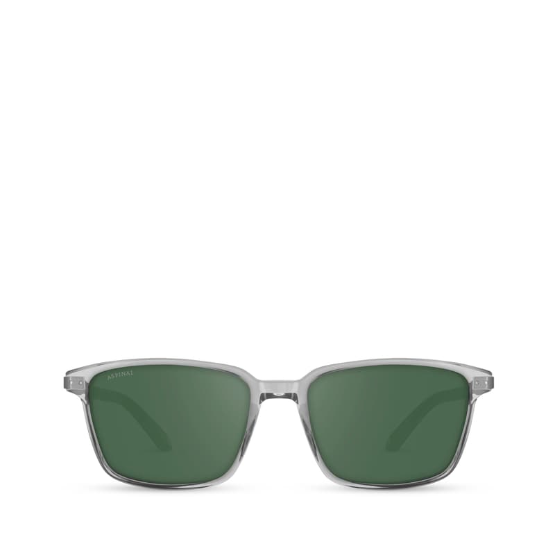 Aspinal of London Silverstone Men's Sunglasses in Grey Crystal Acetate