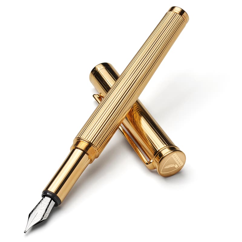 Aspinal of London Regent Fountain Pen in 23ct Gold Plated