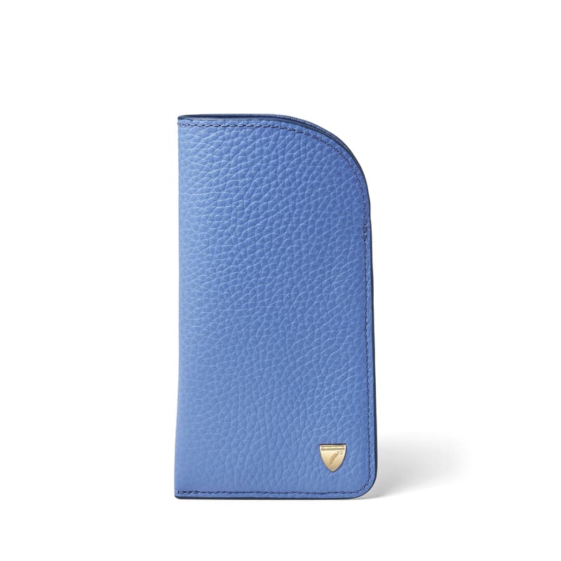 Aspinal of London Glasses Case in Capri Blue Pebble