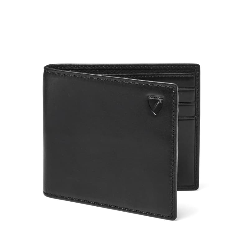 Aspinal of London Billfold RFID Wallet in Smooth Black