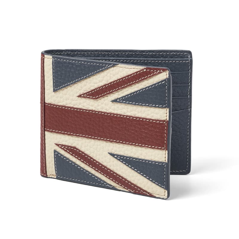 Aspinal of London 8 Card Billfold Wallet in Brit Pebble