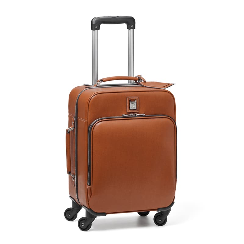 Aspinal of London Connaught Cabin Case in Tan Saffiano