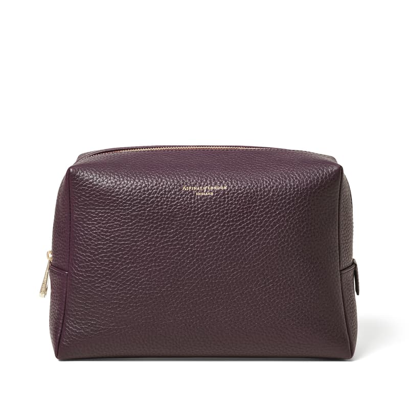 Aspinal of London Toiletry Bag in Fig Pebble