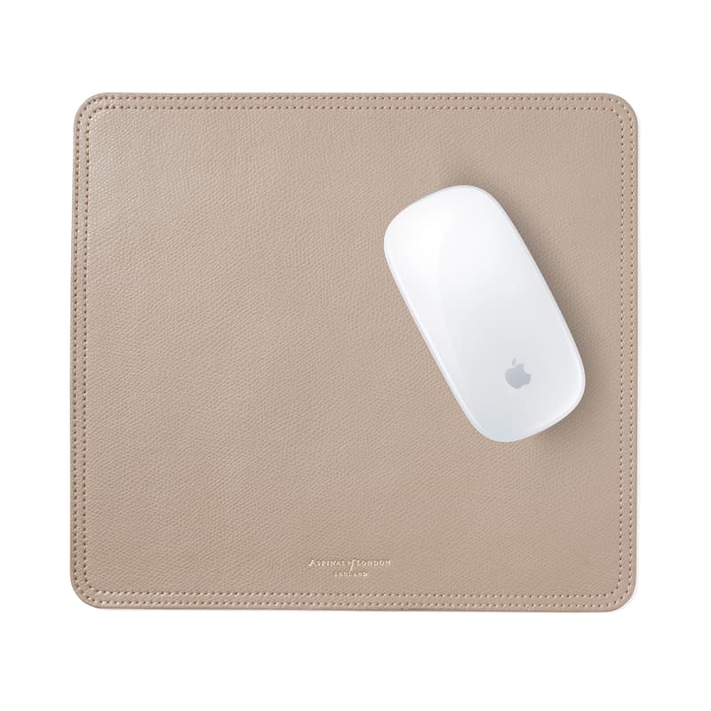 Aspinal of London Travel Mouse Pad in Moleskin Soft Saffiano