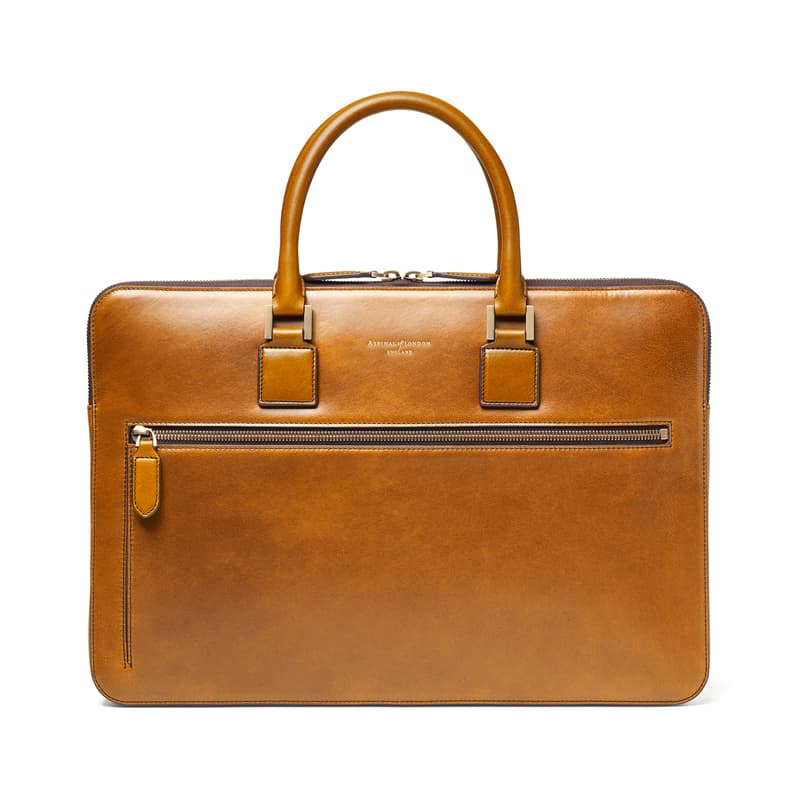 Aspinal of London Connaught Folio in Smooth English Tan