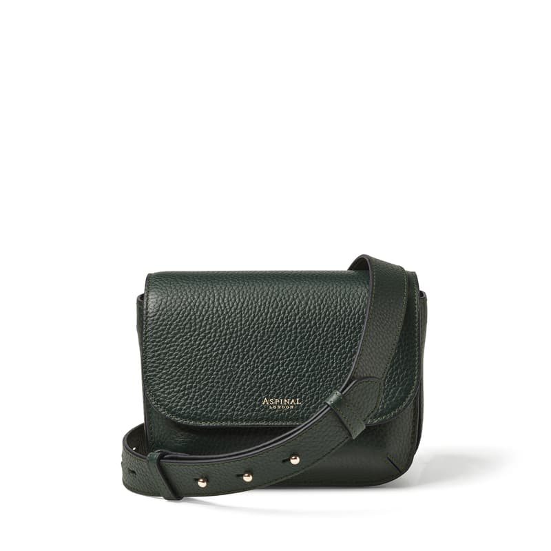 Aspinal of London Ella Crossbody in Alpine Green Pebble