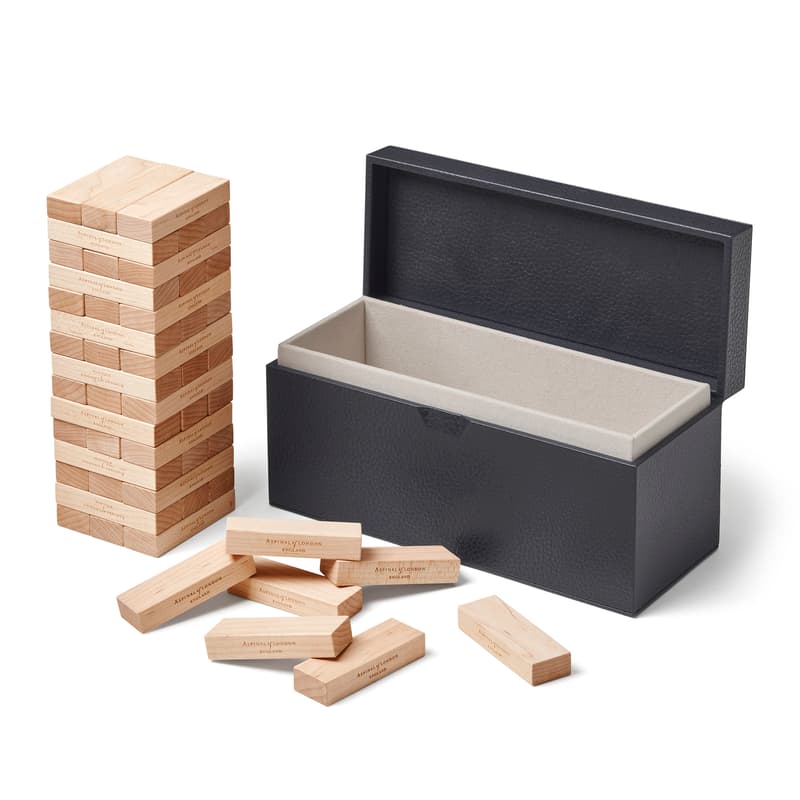 Aspinal of London Tumble Tower in Navy Pebble Aspinal of London Tumble Tower in Navy Pebble