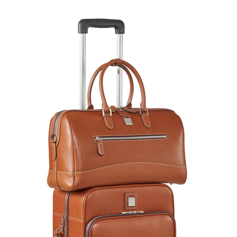 Aspinal of London Connaught Flight Work Bag in Tan Saffiano