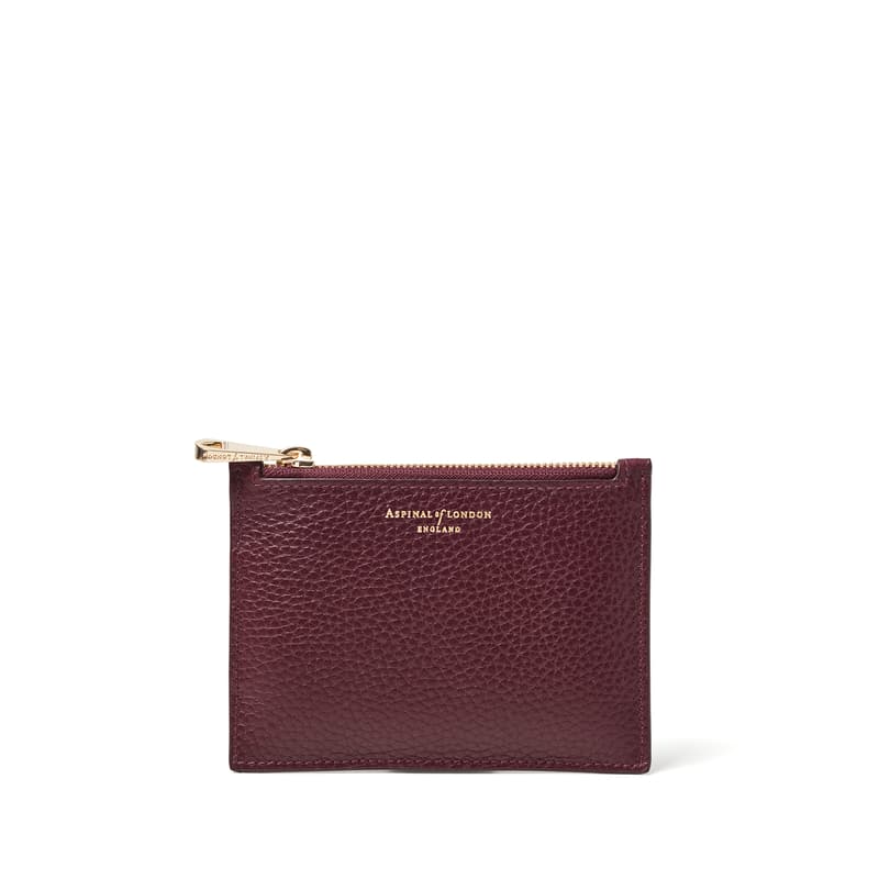 Aspinal Of London Small Essential Flat Pouch In Red