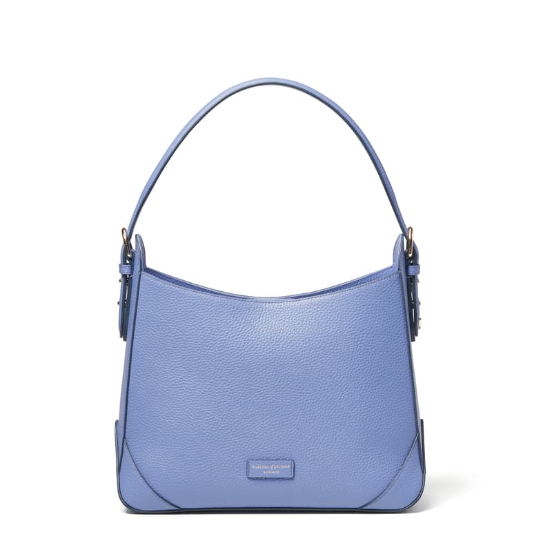 Aspinal of London Hobo in Capri Blue Pebble