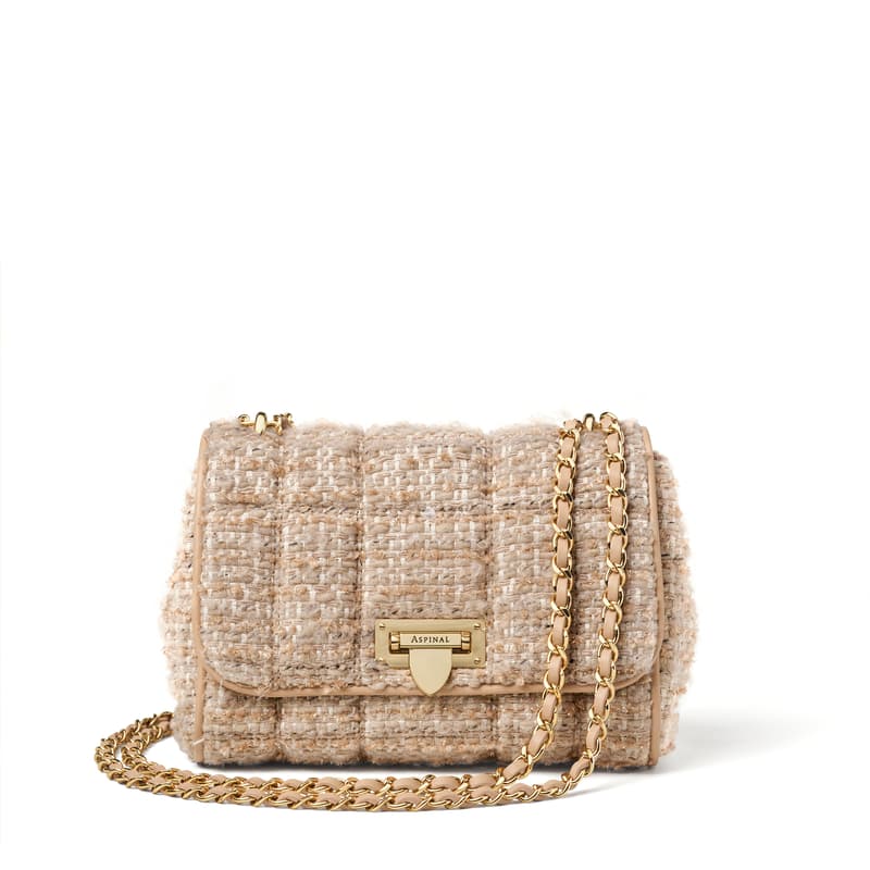 Aspinal of London Lottie in Champagne Boucle Tweed