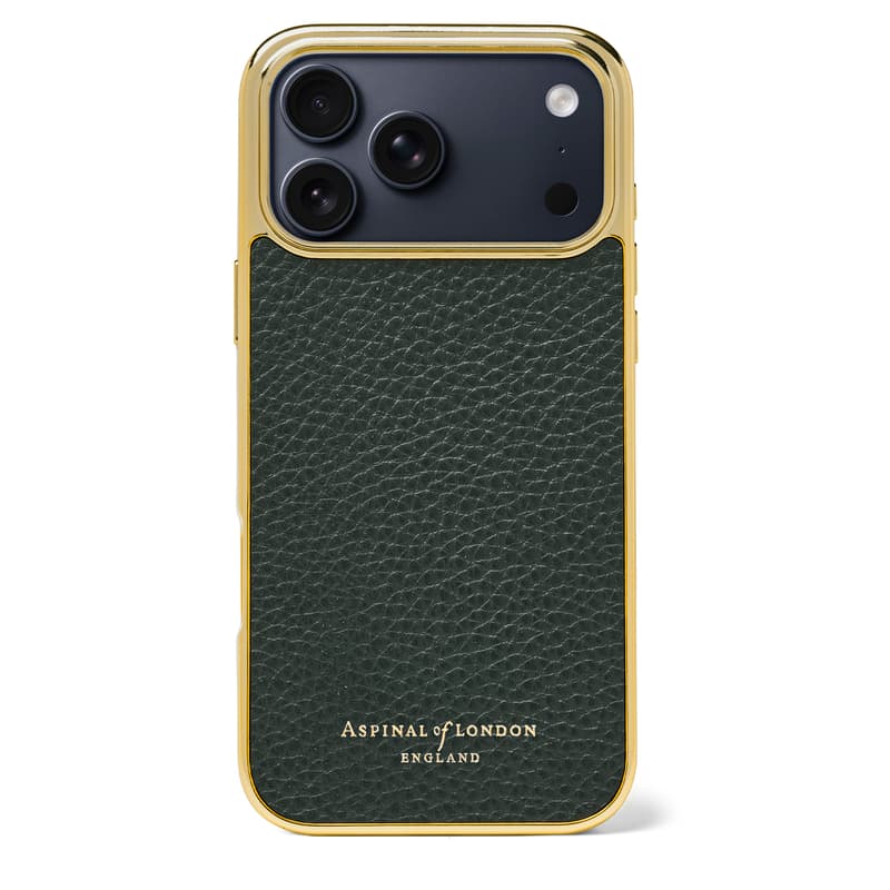 Aspinal of London iPhone 17 Pro Max Case in Alpine Green Pebble Aspinal of London iPhone 17 Pro Max Case in Alpine Green Pebble