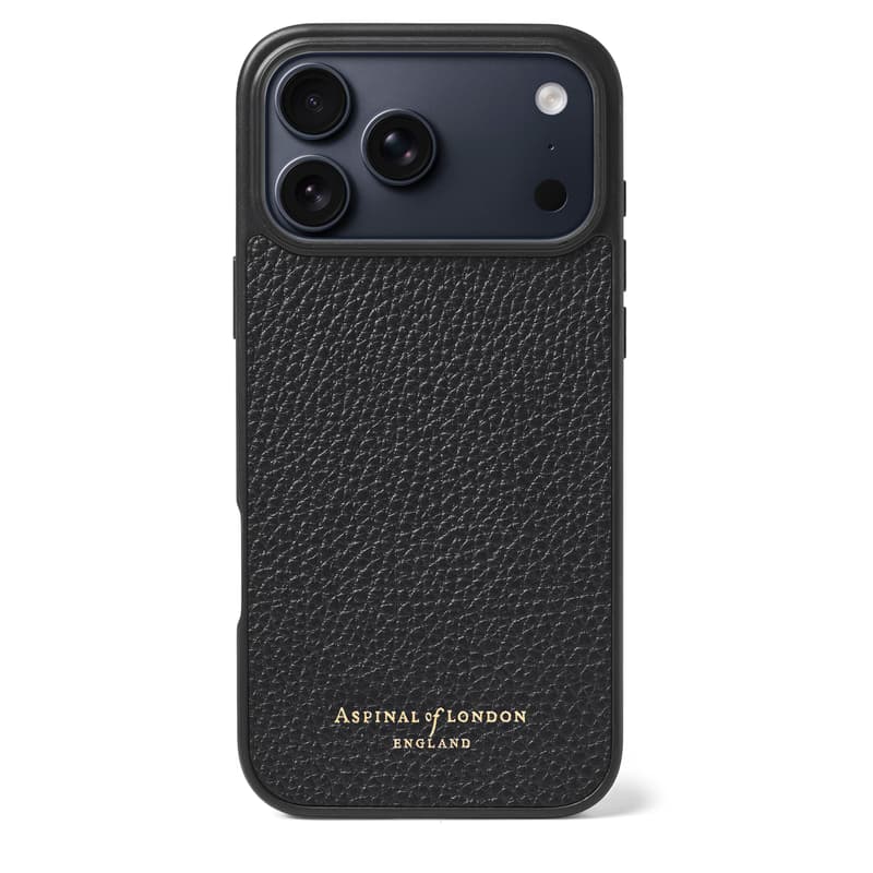 Aspinal of London iPhone 17 Pro Max Case in Black Pebble