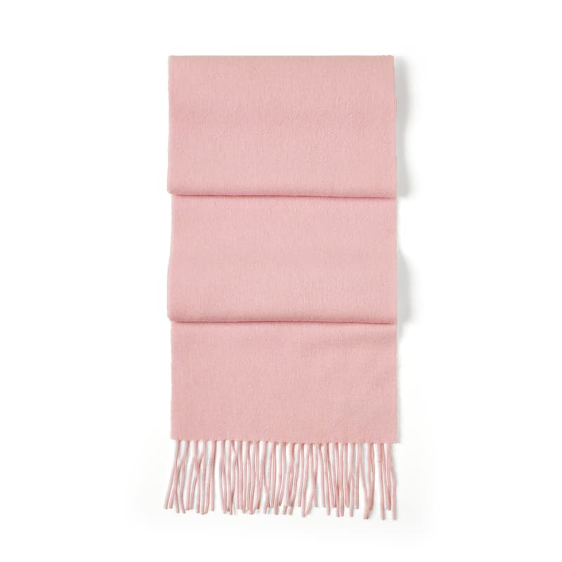 Aspinal of London Pure Cashmere Scarf in Baby Pink Cashmere