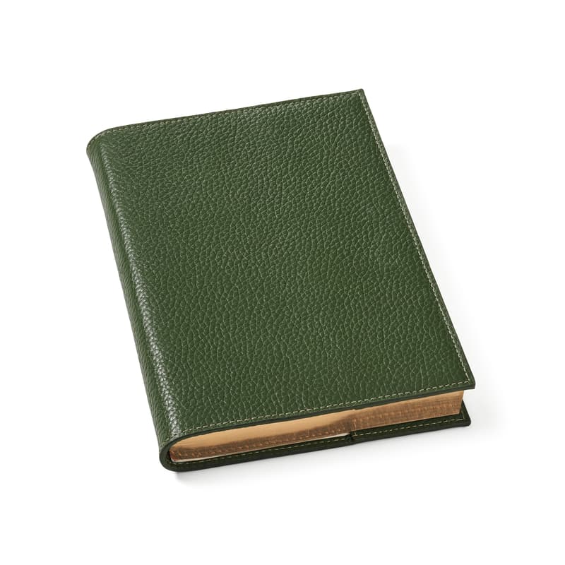 Aspinal of London A5 Refillable Luxury Journal in Racing Green Pebble