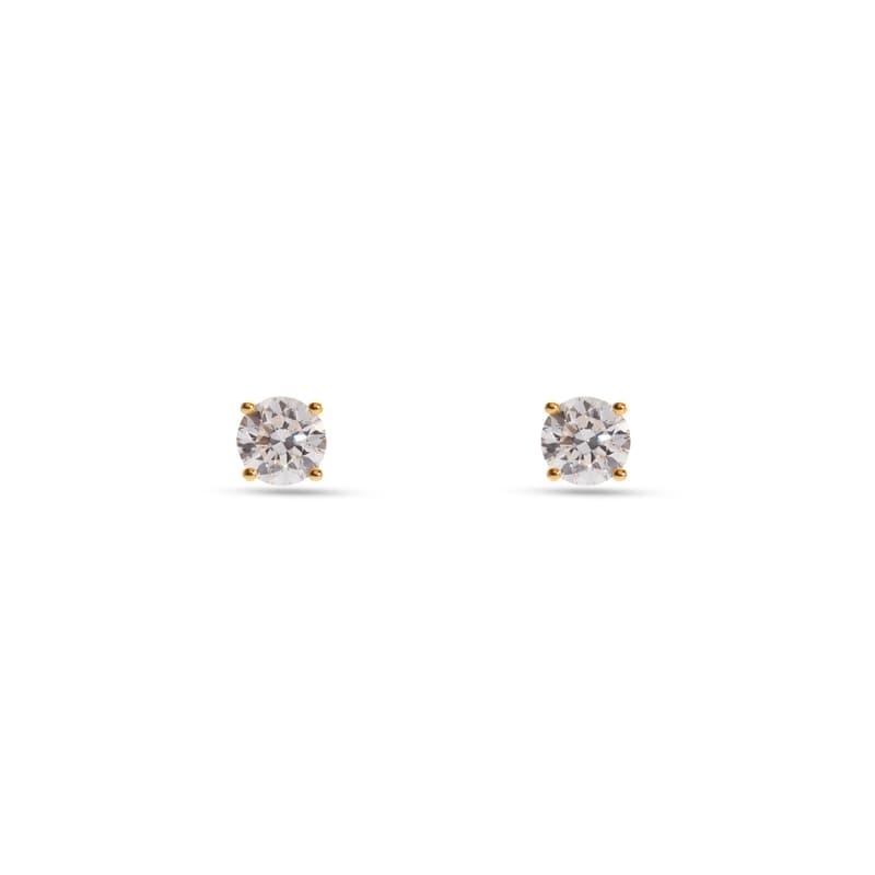Aspinal of London Floating Solitaire Diamond Stud Earrings in 14ct Gold
