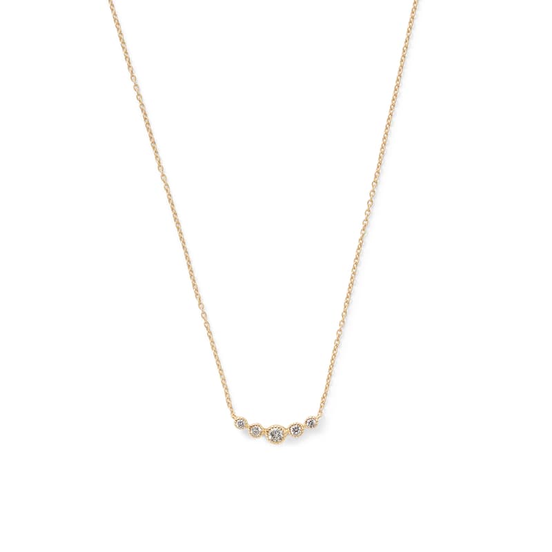 Aspinal of London Graduating Diamond Necklace in 14ct Gold