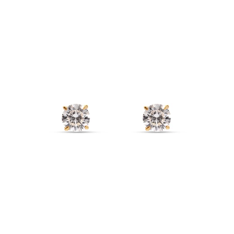 Aspinal of London Floating Diamond Solitaire Stud Earrings in 14ct Gold