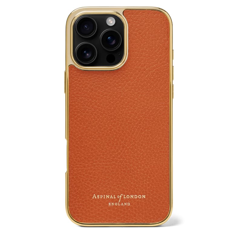 Aspinal of London iPhone 16 Pro Max Case in Marmalade Pebble