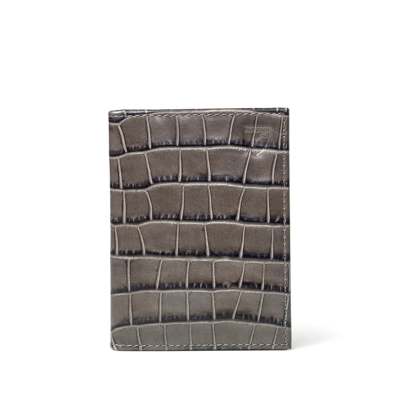 Aspinal Of London Double Fold Credit Card Holder In Brown