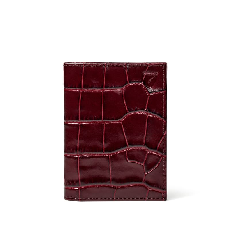 Aspinal Of London Double Fold Credit Card Holder In Red
